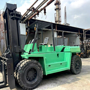 <b>Used</b> Mitsubishi FD150 15 Ton Diesel Forklift Original Engine 4X4 Drive Solid Tire Green Color Rough Terrain for Sale Shanghai - Product Image 1