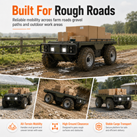 Plateforme UGV 4x4, capacité de charge de 500 kg, IP67, véhicule terrestre sans pilote hybride tout-terrain pour la logistique de fret