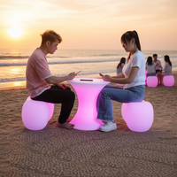 Table de bar cocktail moderne, écologique, portable, imperméable et lumineuse à LED, idéale pour les événements en centre commercial et à l'hôtel - Vente flash