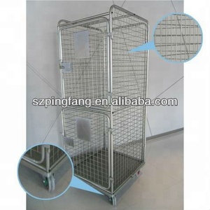 <strong>Roll</strong> <strong>Container</strong> Trolley Collapsible Durable Metal Customized Sizes Three Side Durable Cheap Rollcage Rolltainer - Product Image 5