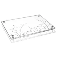 Planche à découper personnalisée en acrylique Lucite pour Challah, avec bord doré, pour les Juifs