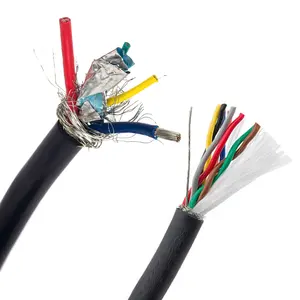 كابل كهربائي لإعطاء الإشارة بخط بيانات USB 300 فولت سلك 28 و24 و20 و24 و20 و24 و28 من AWM بمواصفات UL2464 من المورد ثنائي النواة