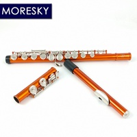 MORESKY C Major Flute 16 CloseC Keys Orange Cupronickel Body with E Key Painted Finish Made in China MFL-608