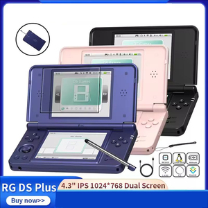 X ANBERNIC RG DS Plus Clamshell Retro Handheld-Spielkonsole mit zwei 4,3-Zoll-IPS-Touchscreens, RK3568, 4000 mAh, WLAN, tragbarer Spieleplayer - Product Image 2