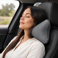 Coussin de nuque portable pour voiture avec surface perforée respirante, appui-tête universel pour voiture avec design en forme d'os