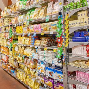 Supermercado colgante de plástico Alambre de Metal patata Clips de Metal tiras pone patatas fritas estante de exhibición - Product Image 6