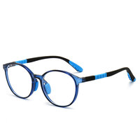 Lunettes de vue pour enfants anti-lumière bleue, montures TR90, plaquettes de nez en silicone souple, motif uni, pour étudiants, vente en gros, nouveauté