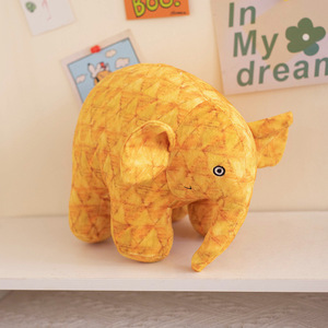 Figurine d'éléphant en peluche à carreaux noir et blanc, sept couleurs, poupée Emma en peluche, pose debout, décoration - Product Image 4