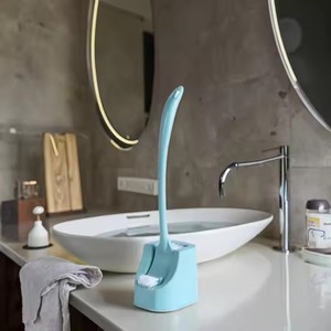 Cepillo de limpieza de microfibra de mango largo para el hogar Sunshine, soporte de PP, escurridor para cocina y baño, respetuoso con el bebé - Product Image 6