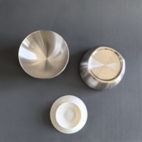 Lot de 3 bols pour enfants en acier inoxydable de qualité alimentaire avec couvercle en silicone, ensemble de couverts pour tout-petits, plat réutilisable pour la diversification alimentaire des bébés