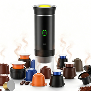 Fabricante OEM/ODM, Cafetera de Viaje 3 en 1, Cafetera de Extracción de 20 Bares, Autocalentamiento con Capacidad de 150 ml, Tipo C - Product Image 1