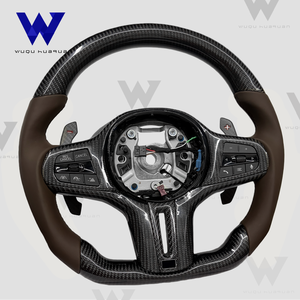 Pour <span class=keywords><strong>BMW</strong></span> G20 G30 G21 G22 G23 F10 F30 Série 3 <span class=keywords><strong>320i</strong></span> 325i 330i 2019 2020 2023 Personnalisation du volant en cuir et fibre de carbone - Product Image 5