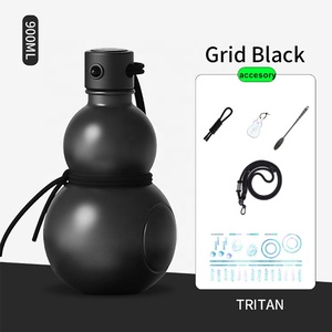Draagbare Verdikte Tritan Kalebas Waterfles Sport Vaatwasser Veilig Infuser Gecoate Sport Black Myth Cup - Product Image 4