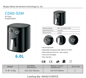Vendita calda all'ingrosso cucina per uso domestico friggitrici ad aria per uso domestico friggitrice ad aria elettrica di grande capacità sana senza olio - Product Image 6