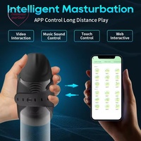 Trainer Penis-Verzögerungsübungsgerät Männlicher Masturbator Aircraft Cup Starke Stoßvibration Masturbationsgerät für Männer