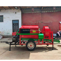 Machine à battre multifonctionnelle avec moteur pour maïs, riz, soja, millet, blé, arachides, légumineuses, capacité de 4000 kg/h, 380V