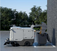 Chariot de nettoyage électrique à batterie, fermé, robuste, capacité de 450 lb, usage commercial extérieur pour jardin, parking