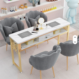 Prix direct usine, Meubles de salon : Tables de manucure en bois et métal, Tables de beauté, Coiffeuses et Tables à ongles disponibles - Product Image 4