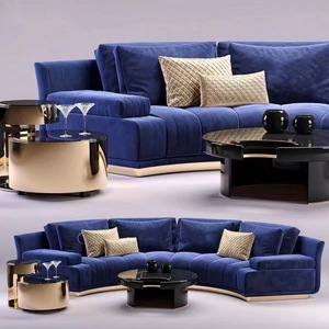 Sofá Modular de Diseño Italiano Moderno, Curvo, de Lujo, en Terciopelo, FENDII <span class=keywords><strong>ARTU</strong></span>, para Sala de Estar, Gimnasio, Sótano o Villa - Product Image 5