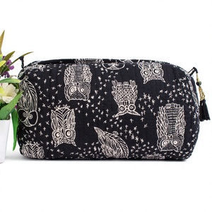 Bolsa de Maquillaje de Algodón de Primera Calidad con Estampado Étnico, Organizador de Cosméticos de Gran Capacidad, con Cierre, 3 Piezas, Accesorios de Viaje para Mujer - Product Image 2