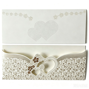 European-style High-end Wedding Invitations Laser-cut Fashionable <b>Paper</b> Invitation card - Product Image 5