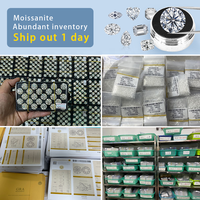 Starsgem Mozanit Yuvarlak Şekil Parlak 2.0mm 5ct/torba Toptan Fiyat DEF berrak Beyaz Gevşek Mozanit Taşı Takı İçin