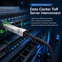 Kabel Tembaga Direct Attach DAC QSFP28 ke QSFP28 100G 100Gb/s Pasif Twinax DAC 1m 2m 3m 5m Mendukung Kustomisasi
