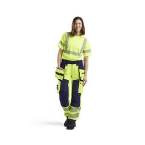 BLAKLADER - 711825133389C36 Pantalón Softshell Hi-Vis para mujer Amarillo/Azul marino-EAN 7330509877623 ROPA DE TRABAJO DE 2017 - Product Image 3