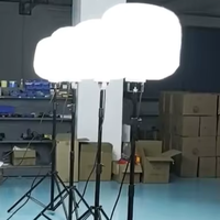 Lampe LED portable sur trépied pour ballons, hauteur réglable, éclairage diffus à 360 degrés pour chantiers de construction et événements extérieurs