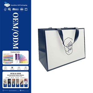 Custom Paper Shopping <b>Bag</b> with Logo Printed Retail <b>Packaging</b> <b>Bag</b> for Clothing Gift Cosmetic Store and Brand Promotion - Product Image 1