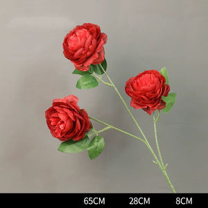 Ramo de Loto Artificial Rojo de Estilo Nórdico Moderno, Realista, Resistente al Agua y a la Decoloración, Decoración para Sala de Estar, Día de San Valentín - Product Image 6