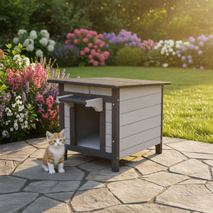 Maison pour chat en bois Cacher la maison Petit abri pour chat - Product Image 1
