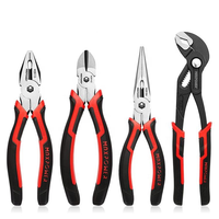 MAXPOWER Outils – Pince coupante diagonale, Pince à bec effilé, Pince à bec bombé, Pince à joint rainuré – Ensemble de 4 pinces – Outil de réparation