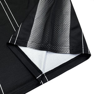 Benutzer definierte Baumwoll streifen Übergroße V-Ausschnitt Fußball trikot Drop Shoulder Langarm Fußball trikot Sport Fußball trikot - Product Image 6