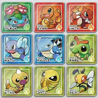 JR Wholesale Premium Pokemoned Crystal Fridge Magnets Mini Square Brick Glass Kid Toy Acrylic Case Sealed Booster Box Board Game