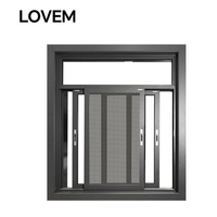 Estándar australiano Fácil instalación Balcón Cocina Ventanas correderas de aluminio con mosquitera para el hogar