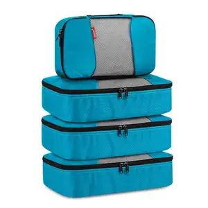 Conjunto de bolsas organizadoras para viagem, conjunto de 4 peças de bolsas organizadoras para viagem, conjunto de bolsas femininas multicoloridas e ultraleve, cubos para viagem