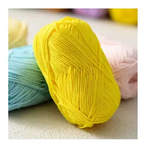 DIY Hand Crochet Knitting cotton Acrylic Blended yarn 50g organic Milk cotton Yarn for baby