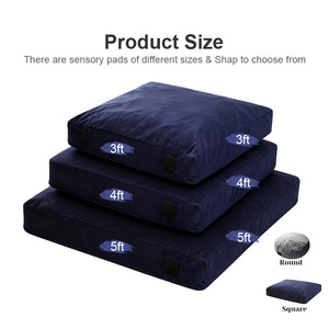 Alfombra Sensorial de Espuma Triturada con Cubierta de Terciopelo Lavable Multiusos de 5 x 5 Pies, Personalizada OEM, para Estimulación Sensorial Infantil - Product Image 2