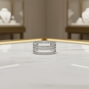Orecchini a Cerchio Geometrici in Oro Bianco con Cristalli Rotondi e Strass, Gioielli Trendy da Festa per Donne - Product Image 2