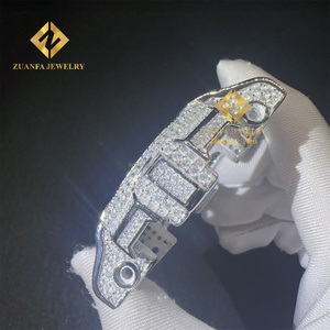 Montre Buss Down GA110, bijoux, style tendance, luxe, plaqué rhodium S925, diamant moissanite VVS, montre hip-hop glacée - Product Image 6