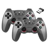 Control de Videojuegos Doble Inalámbrico 2.4G de Gran Venta, Compatible con PC y Android, Versión con Carga Inalámbrica y por Cable