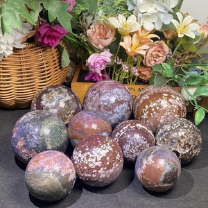 หินควอตซ์ขัดเงาขายส่ง หินโอเชียนแจสเปอร์ทรงหอคอย ทรงกลม ทรงคบเพลิง ทรงฝ่ามือ สำหรับตกแต่ง - Product Image 2