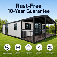 Maison préfabriquée modulaire avec joints de toiture triplement étanches certifiés anti-ouragan et technologie d'étanchéité zéro-fuite pour les actifs immobiliers en zone insulaire