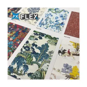 FLFX Customized Print Luxurious PVC Wall Fabric Rolls Wall Coating for Home Decor