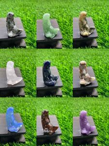 หินธรรมชาติขนาด 1.5 นิ้ว (40 มม.) หินกึ่งมีค่าสำหรับงานฝีมือ คริสตัลแกะสลัก Gaea ของขวัญคริสตัลอเมทิสต์ - Product Image 5