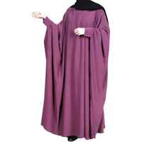 Abaya Dubai Modeste pour Femmes, Manches Classiques, Couleur Unie, Coupe Ample, Robe de Bal Naturelle, Taille Personnalisable, 100% Polyester
