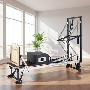 EdeFit <span class=keywords><strong>ED</strong></span>-P103 Reformer de Pilates Comercial de Aleación de Aluminio con Trapecio Ajustable para Estudio de Pilates y Uso Doméstico - Product Image 1