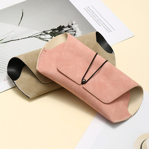 Vente en gros de haute qualité Sac <span class=keywords><strong>souple</strong></span> <span class=keywords><strong>Étui</strong></span> en cuir pour <span class=keywords><strong>lunettes</strong></span> Convient à la plupart des femmes Logo personnalisé - Product Image 3