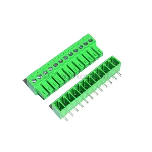 QZ 3.81mm pitch High quality 12-pin pcb screw terminal electronics terminal block PCB Male and Female Connector 3.81mm